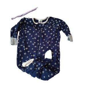 Gerber Size 3-6 M Blue Sleeper With Stars
